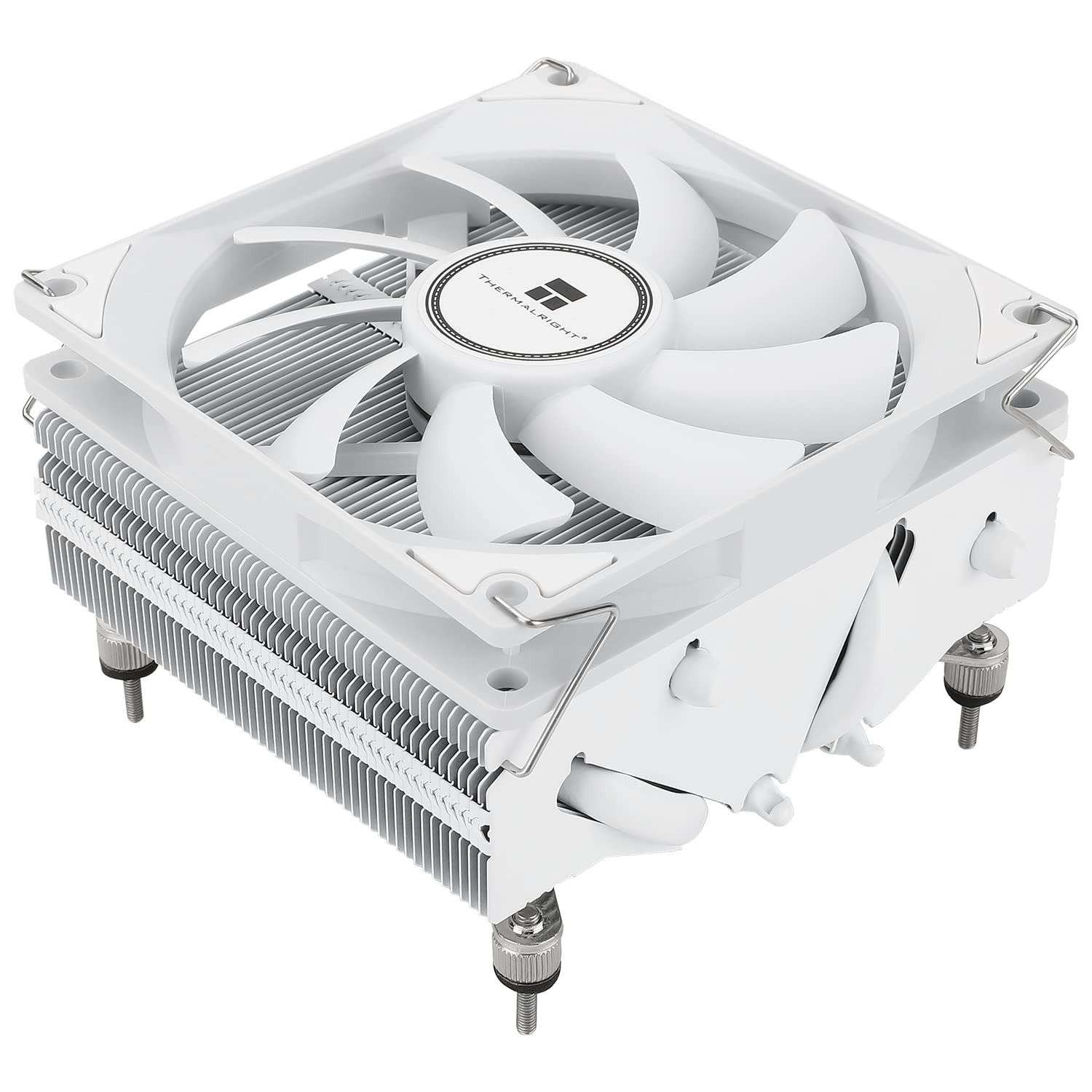 AXP90-X53 White Low Profile CPU Air Cooler, 53mm Height, TL-9015W Slim PWM