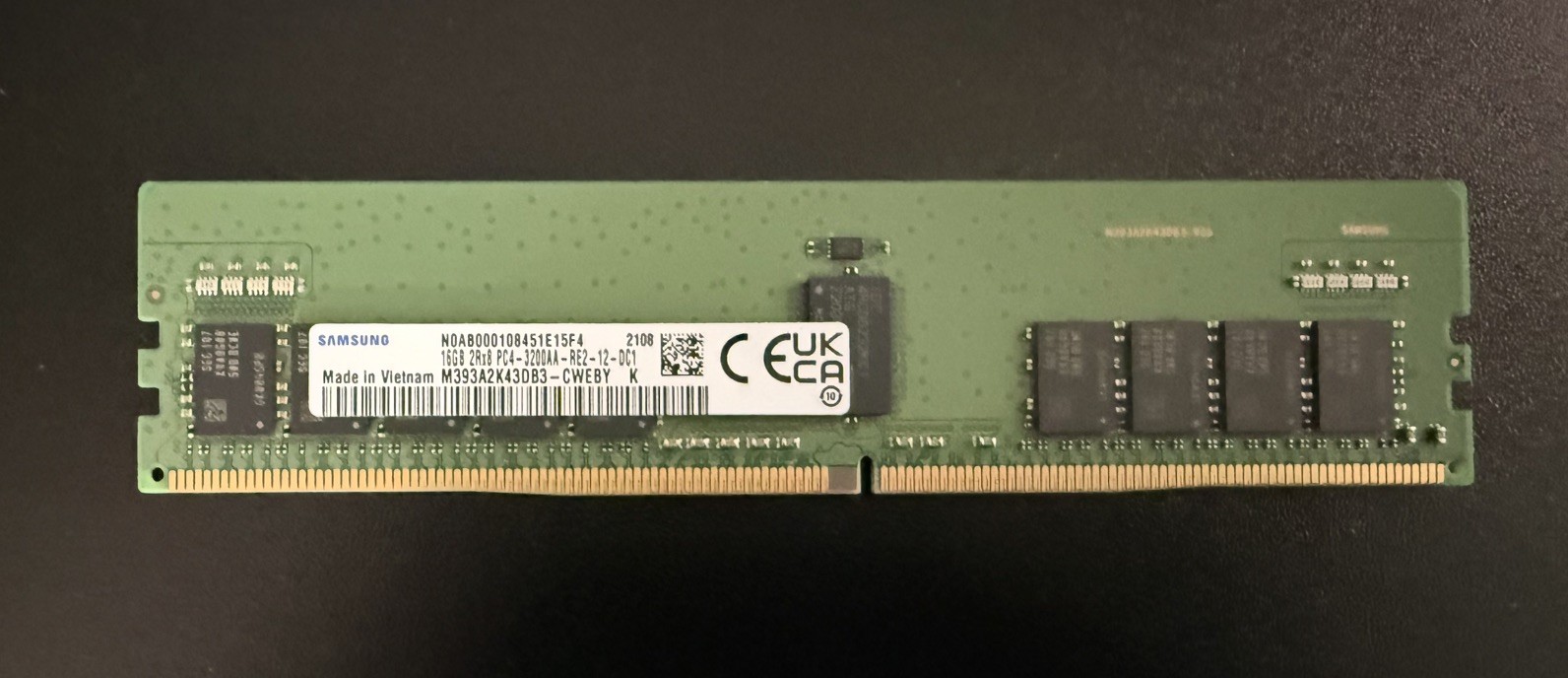 Samsung 16gb PC4-3200AA DDR4 ECC RDIMM Server Memory M393A2K43DB3-CWE