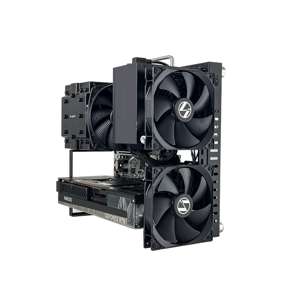 W02 E-ATX/ATX/mATX PC Test Bench Open Air Frame DIY Case Portable Wall-Mountable