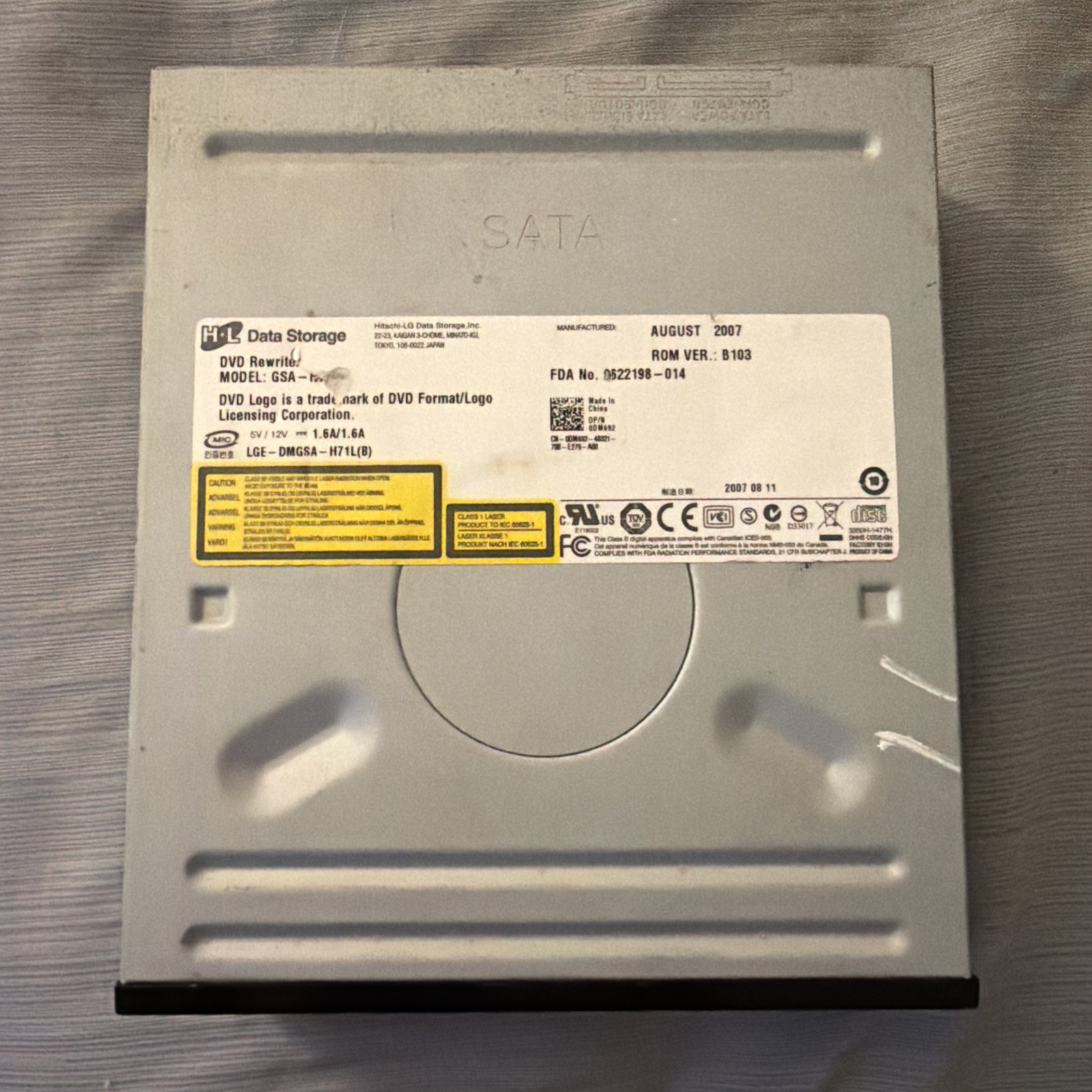 HL Data Storage GSA-H73N DVD Rewriter - Aug. 2007 - 