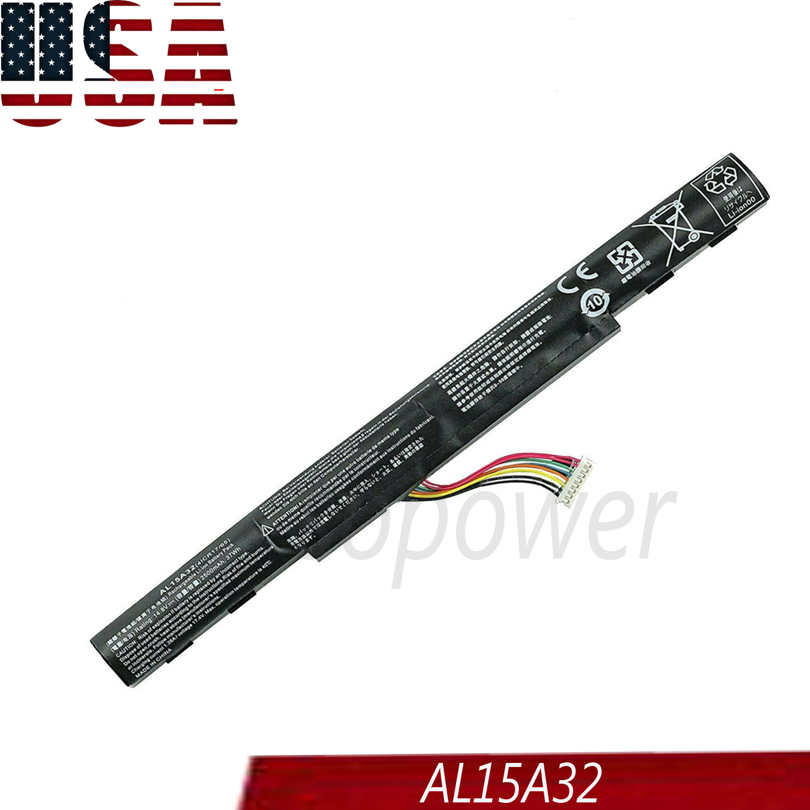 Replacemnet AL15A32 Battery for Acer E5-473 E5-473G E5-573 E5-573G Series Laptop