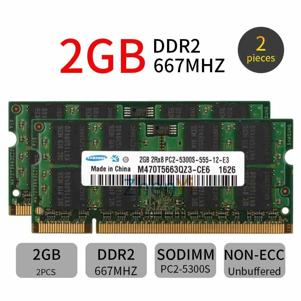 4GB 2x 2GB Toshiba Satellite Pro/Tecra A210 L300 L300D M300 L350 M205 RAM Memory