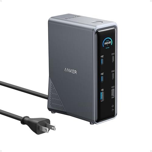 4-Port with 160W Max Output, 10Gbps Fast Data Transfer, Real-Time Smart Interfac