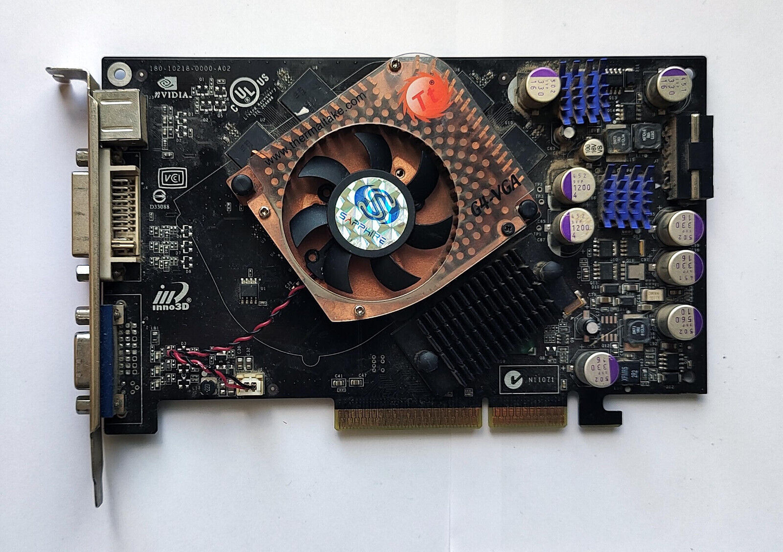 Inno3D  nVidia GeForce 6600GT 128MB AGP 8X VGA Card - Test OK