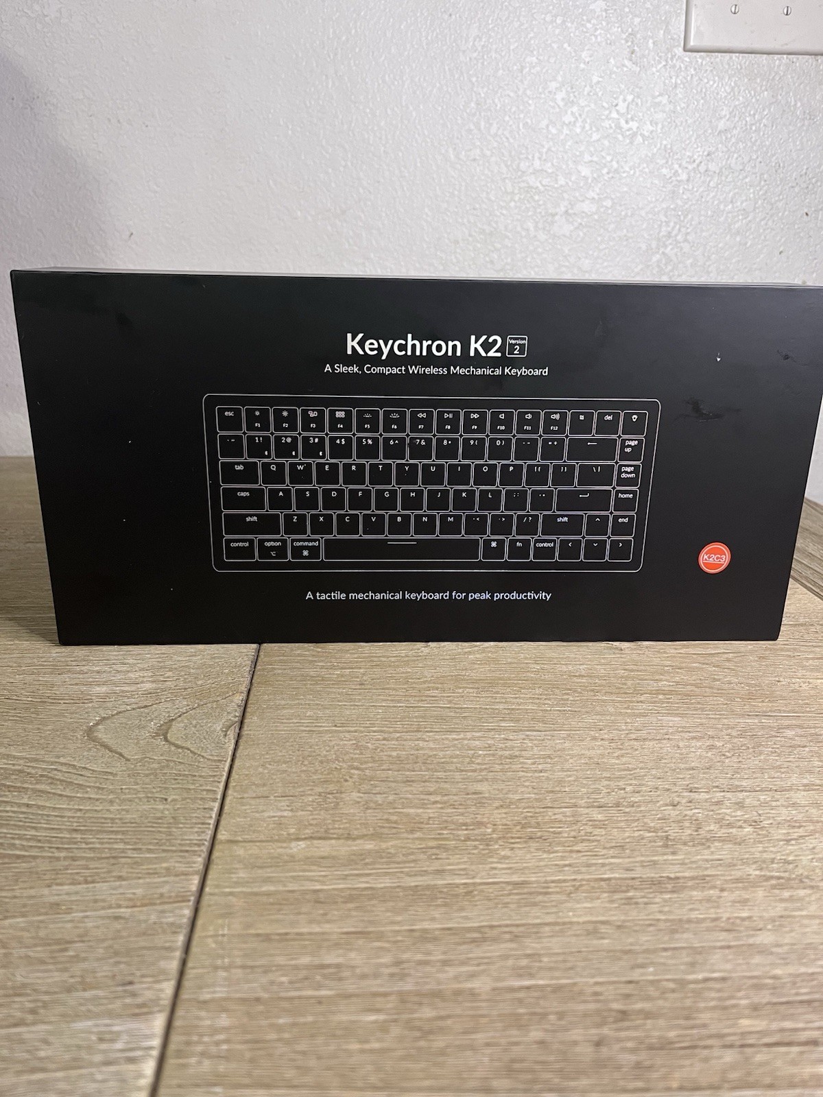 Keychron K2 TKL Mechanical Wired Wireless Bluetooth Keyboard black/purple light