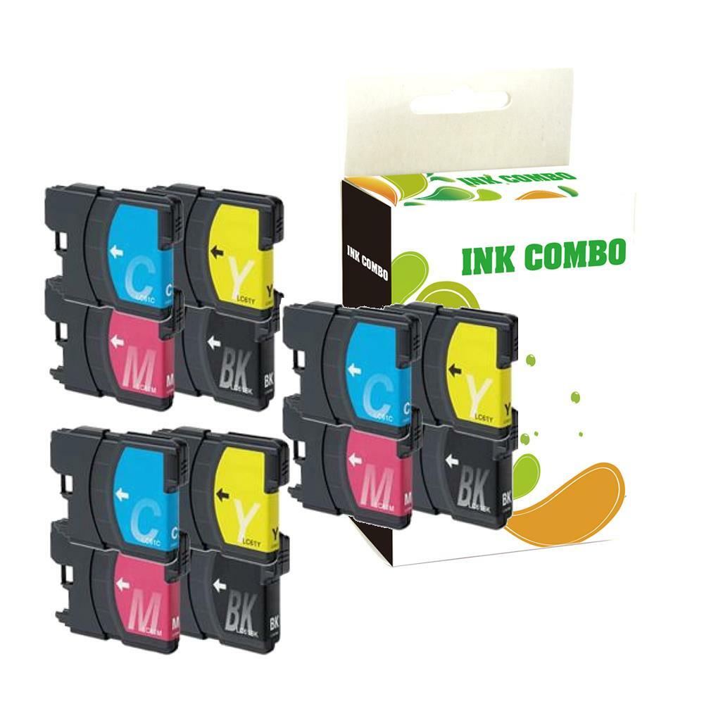 12 Pack Inkjet for  LC61 LC-61 Printer Ink Cartridge for