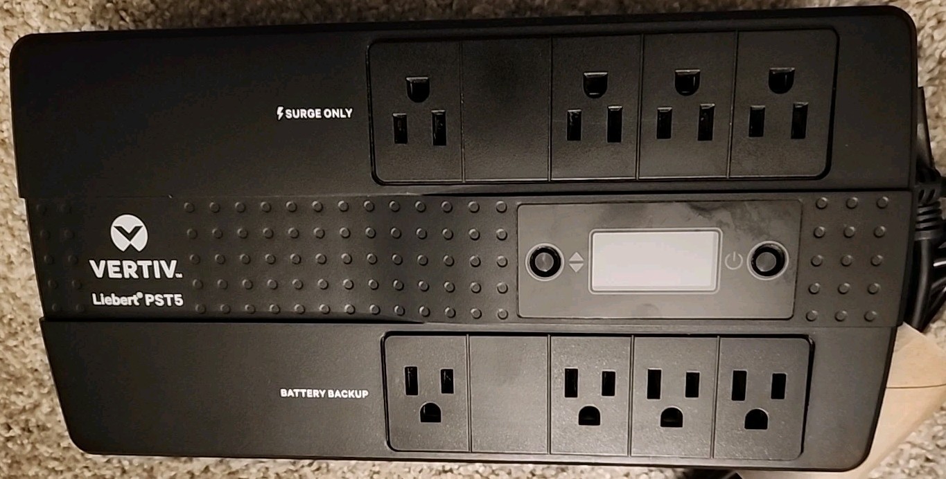 VERTIV Liebert  PST5 UPS-660VA/400W 120V Battery Backup & Surge LCD 8 Outlets