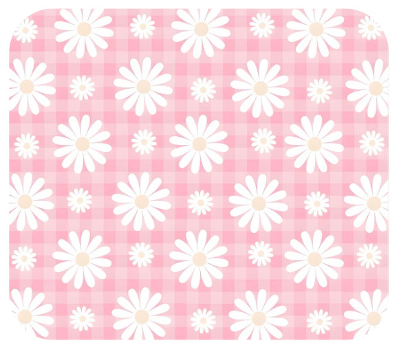 PINK DAISY FLOWERS VALENTINE OPTION 17 THEMED MOUSEPAD MOUSE PAD THICK 9" X 7"
