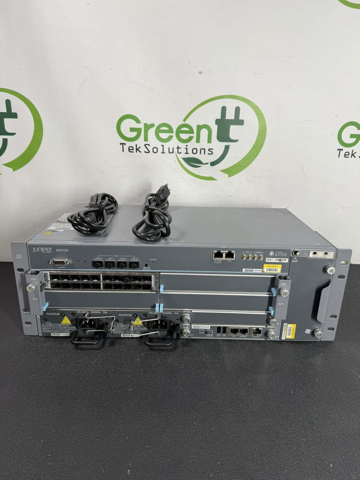 Juniper CHAS-MX104-S Router w/ MIC-3D-20GE-SFP 20x1G SFP 2x PSUs