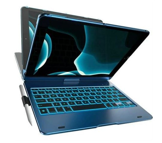 typecase 360° Keyboard Case Backlit iPad 10.2/Pro 10.5/Air 3 w/ Pencil Holder Bl