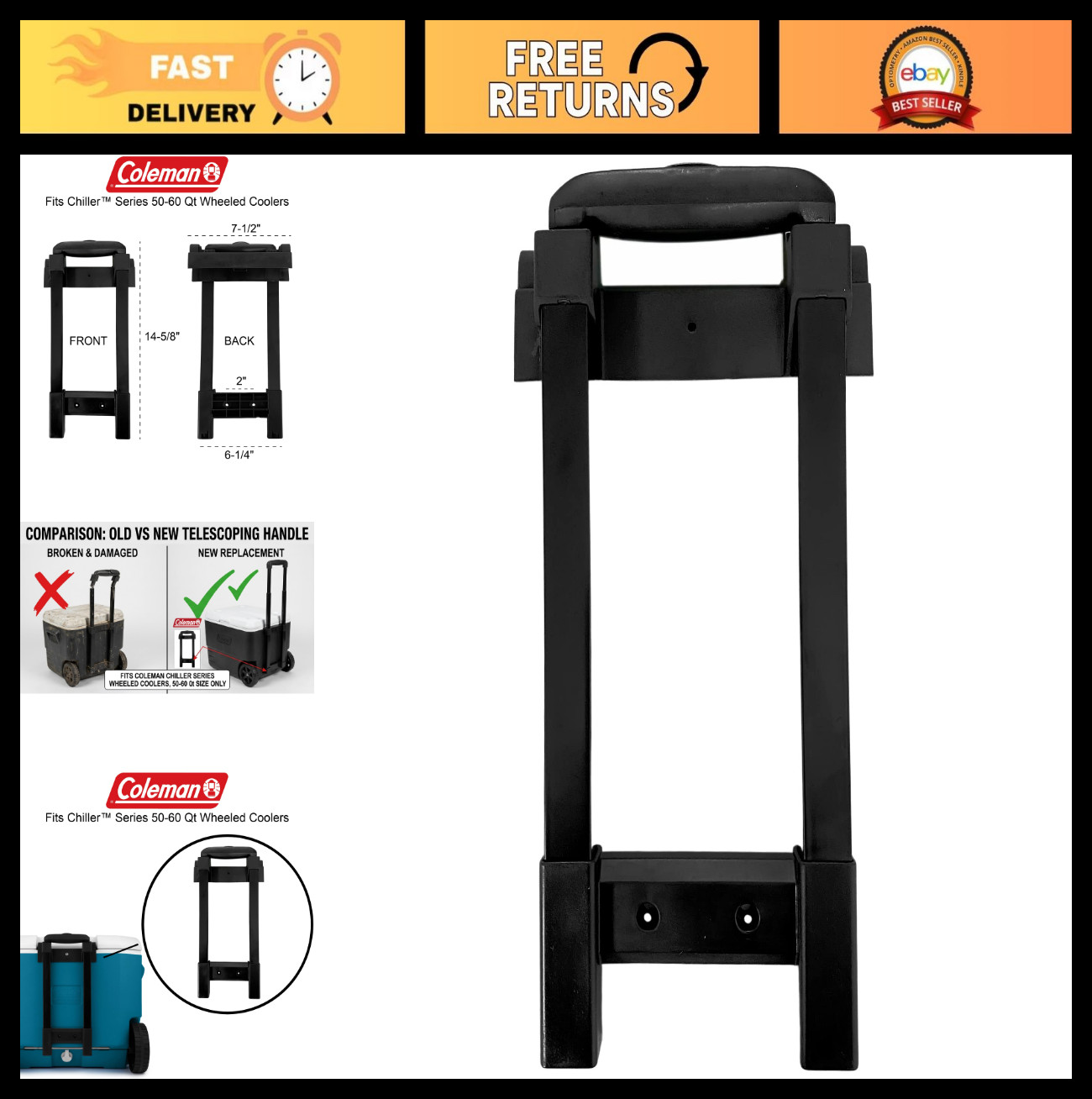 Heavy-Duty Cooler Handle Locking Mechanism - Secure & Durable Replacement Part