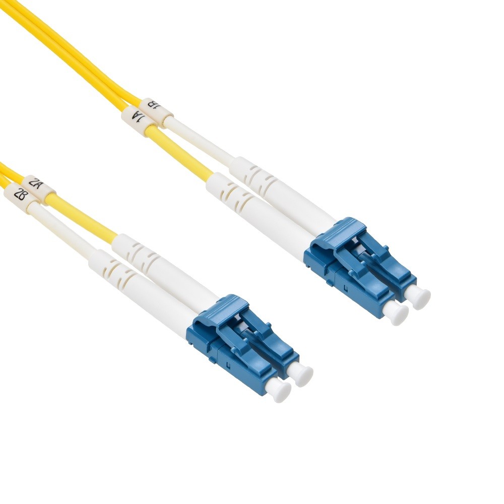 10 Pack of 50m LC/UPC-LC/UPC Singlemode Duplex OFNR 2.0mm Fiber Optic Patch Cabl