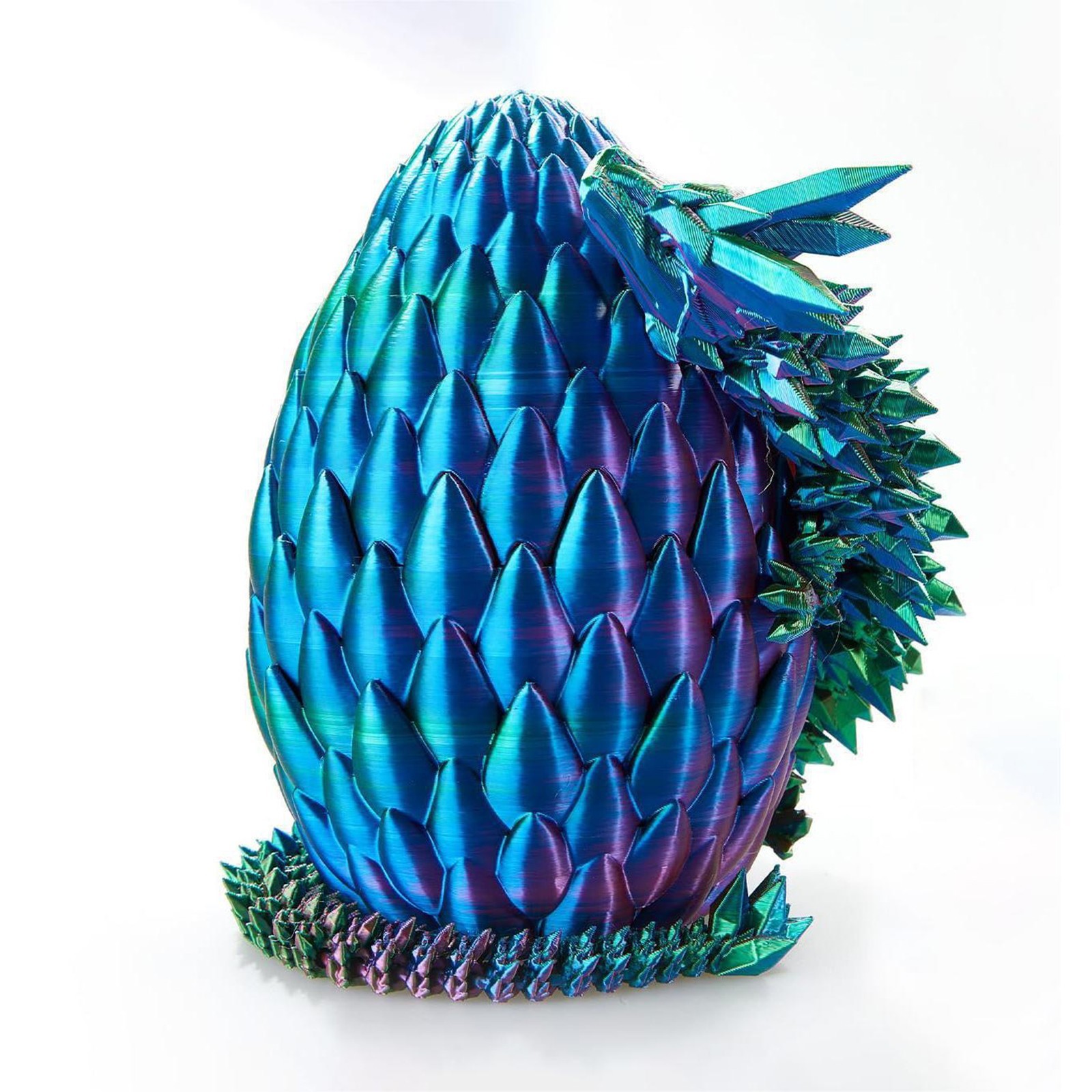 3D Printed Articulated Dragon with Dragon Egg PLA Decor Toy