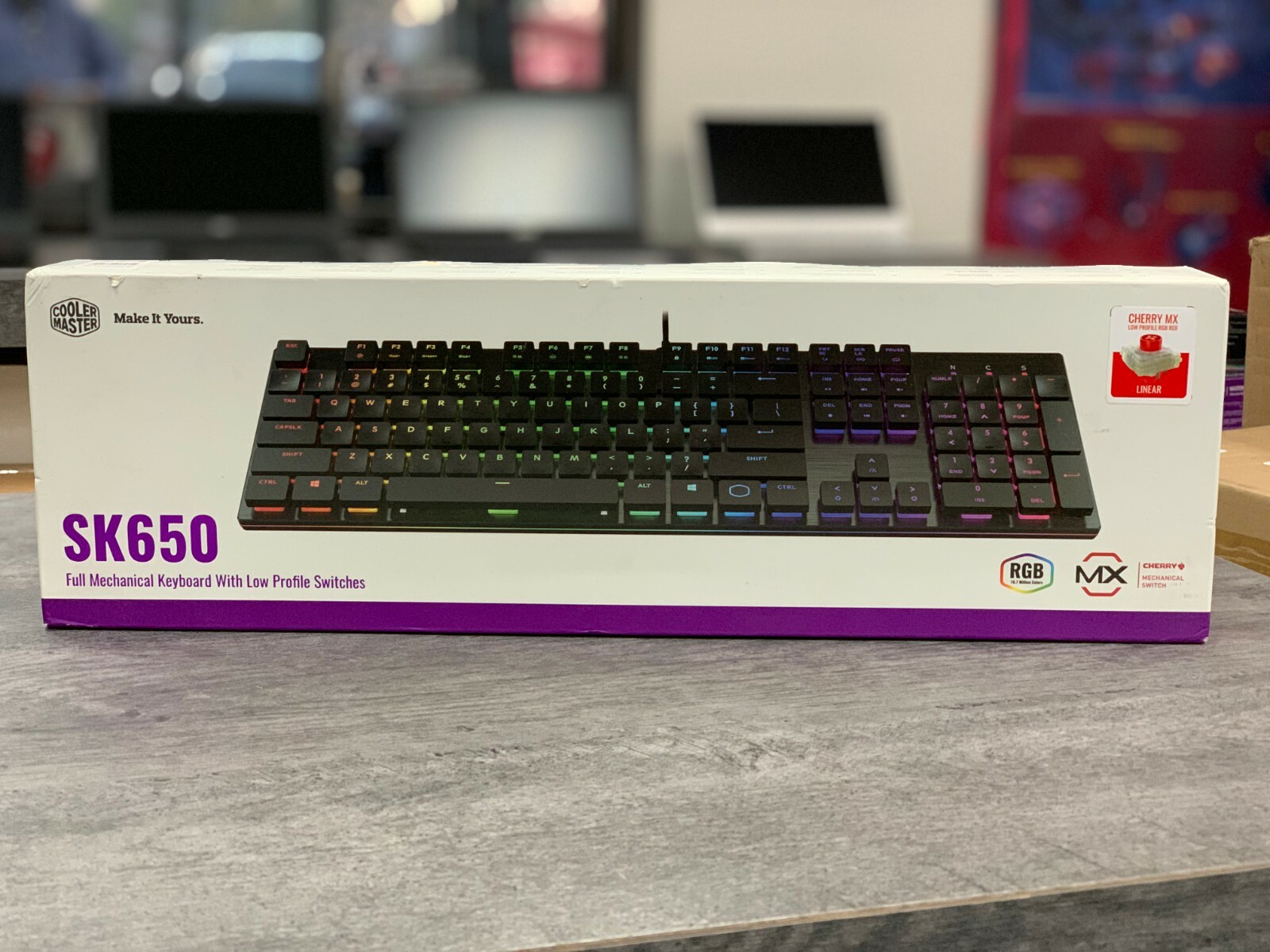Cooler Master SK650 Mechanical Gaming Keyboard w/Cherry MX & RGB Low Profile 