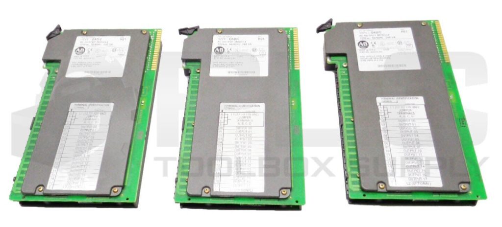 LOT OF 3 ALLEN BRADLEY 1771-OAD /C OUTPUT MODULE 120VAC 50/60HZ 240VA 1771-0AD