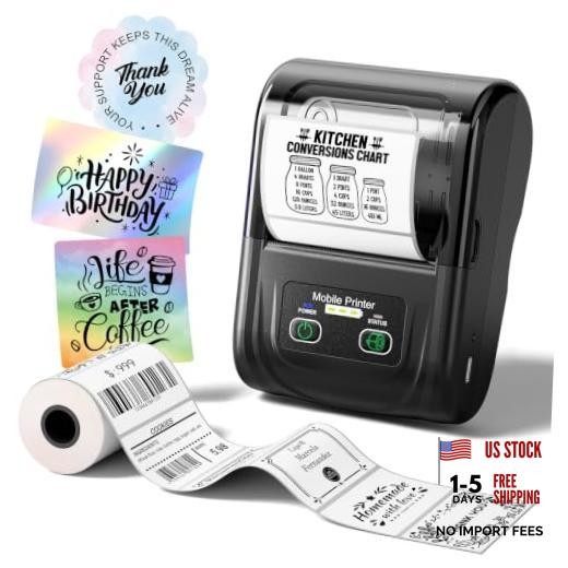 M128 Label Maker 2 Inch High Speed Bluetooth Thermal Label Printer | 70mm/s