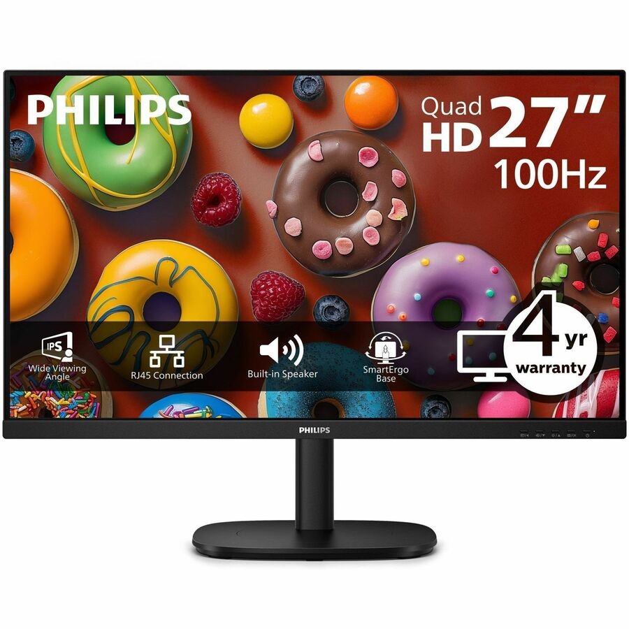 Philips 27B2U3601 27" Class WQHD LED Monitor 16:9 Black 27" Viewable In-plane