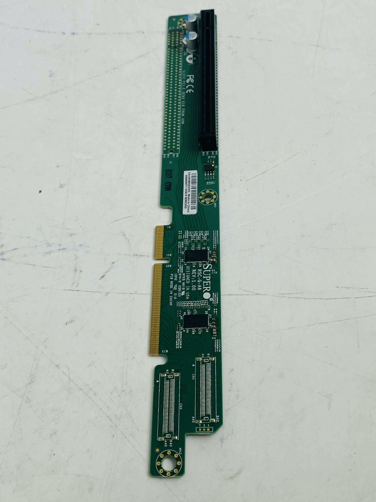 Supermicro RSC-G-A6 1U RHS PCIe 3.0 x16 Riser Card for CSE-118G-GPU Server