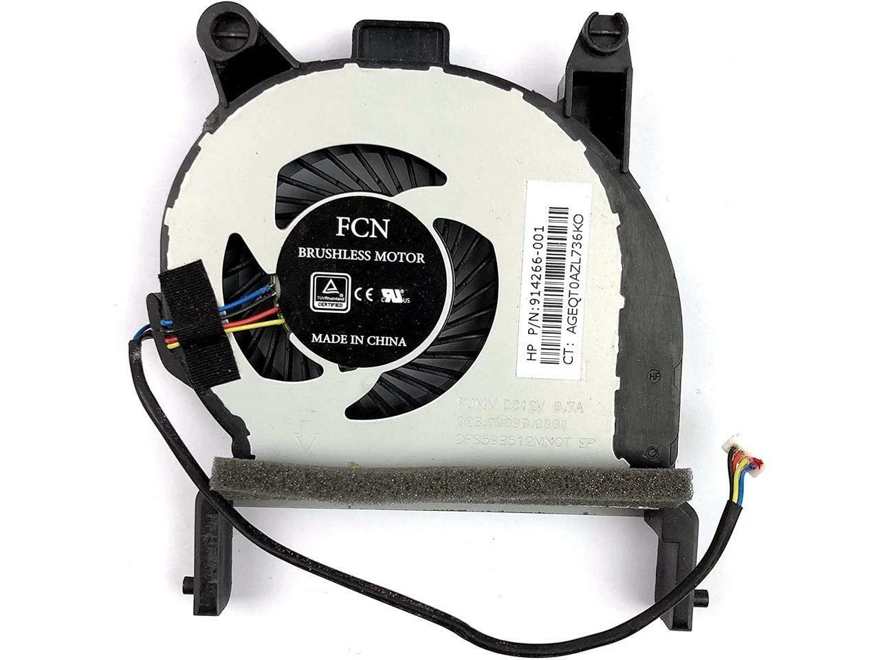 HP 35W DC12V 0.7A ENT17-DM System Cooling Fan 914266-001 4-P DFS593512MN0T-FJBT
