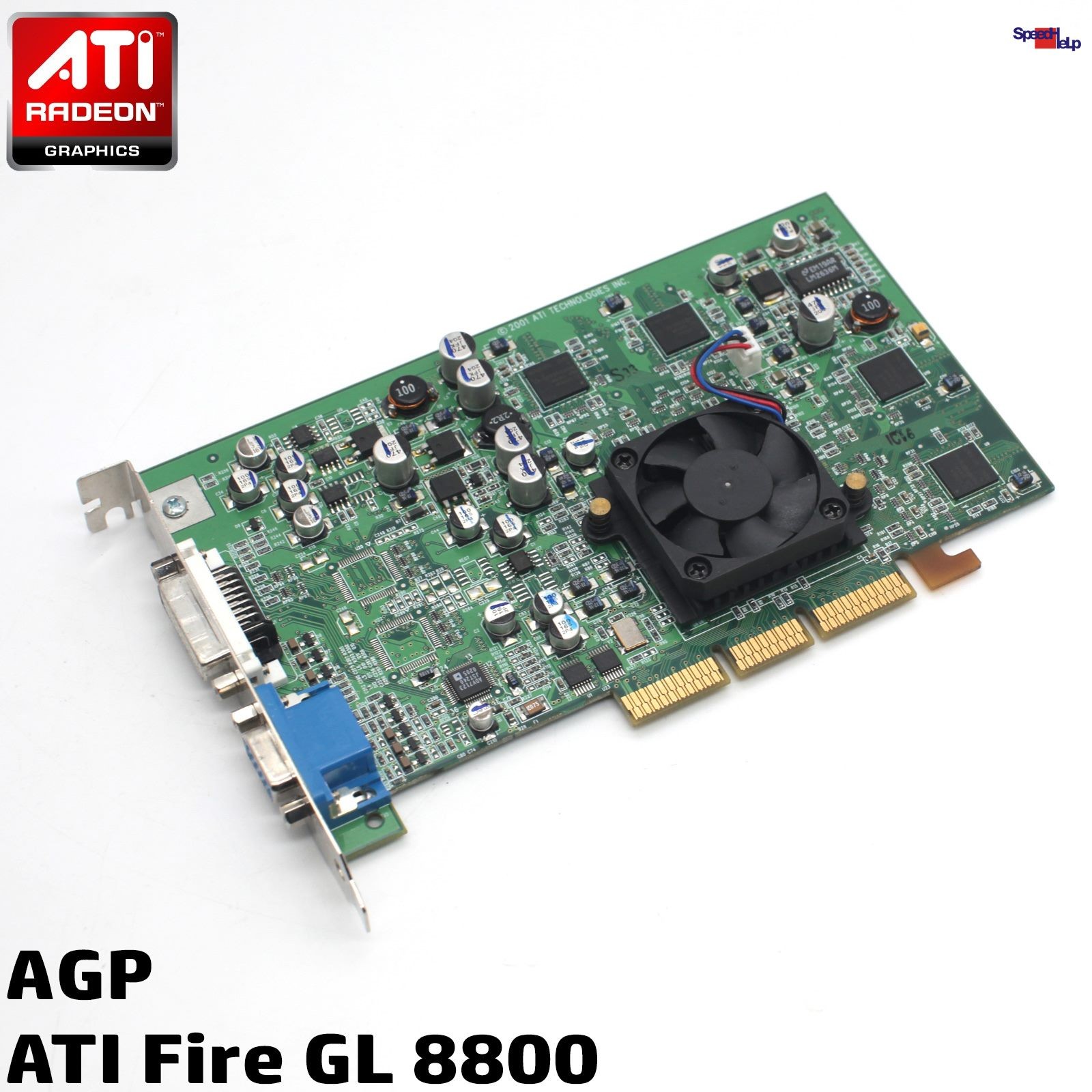 📺PROFESSIONAL ATI FireGL 8800 128MB AGP GRAPHICS CARD VIDEO CARD OLD GAMES SOFT AUTOCAD