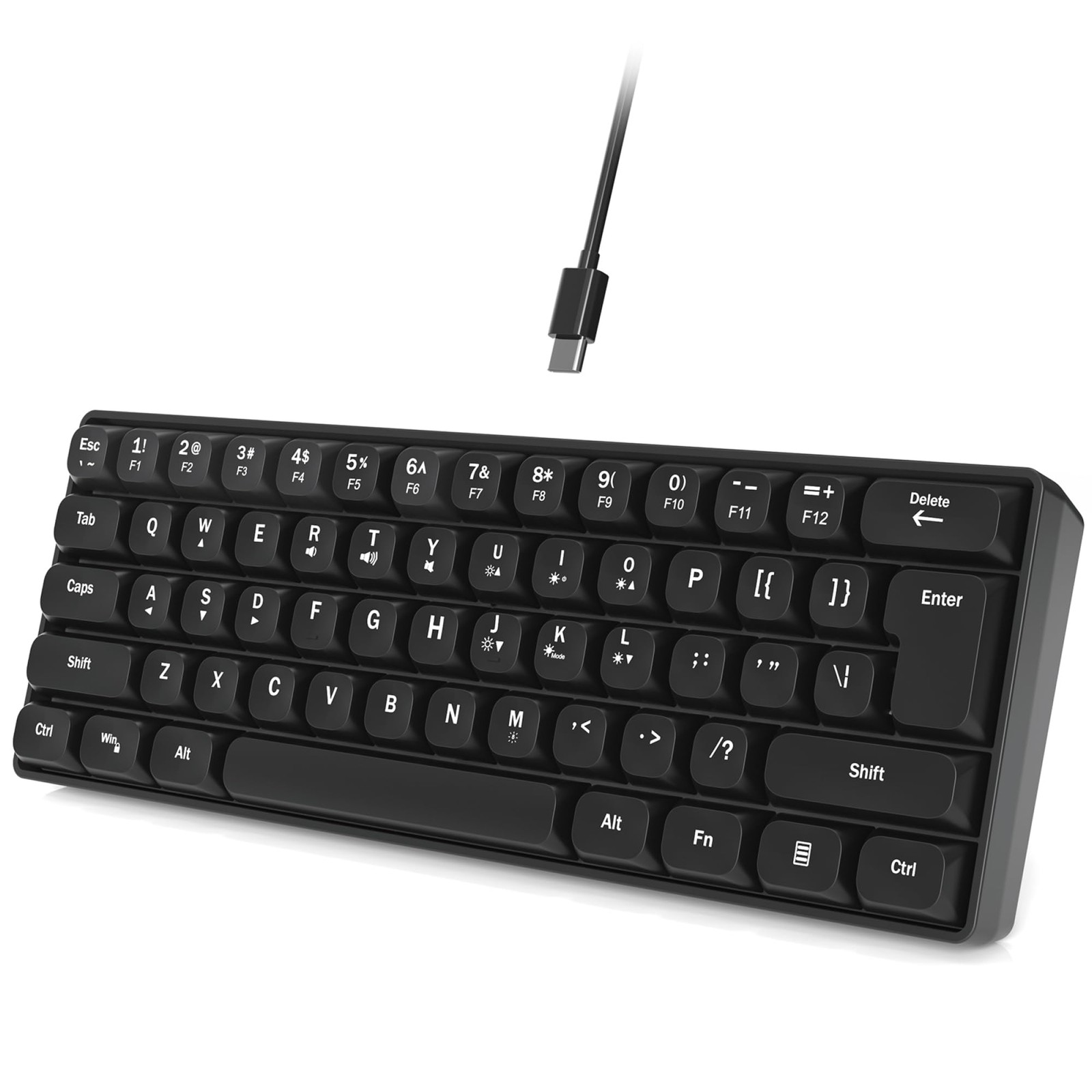 Wired RGB Gaming Membrance Keyboard. 60 Percent Mini Creamy Computer Keyboard...