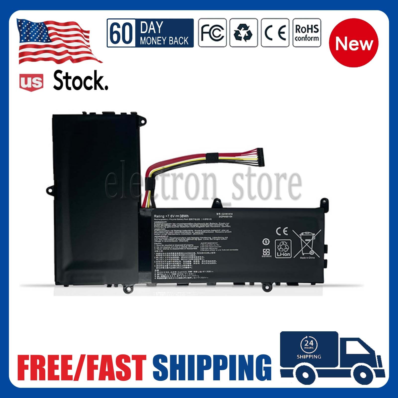 Battery for ASUS EeeBook X205T X205TA-BING-FD015B 11.6" C21N1414 0B200-0124000