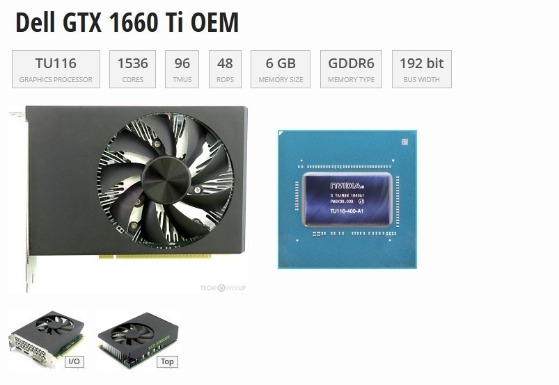 Nvidia GeForce GTX 1660 Ti 6GB GDDR6 Graphics Card✅DVI DP HDMI✅Dell 00C77