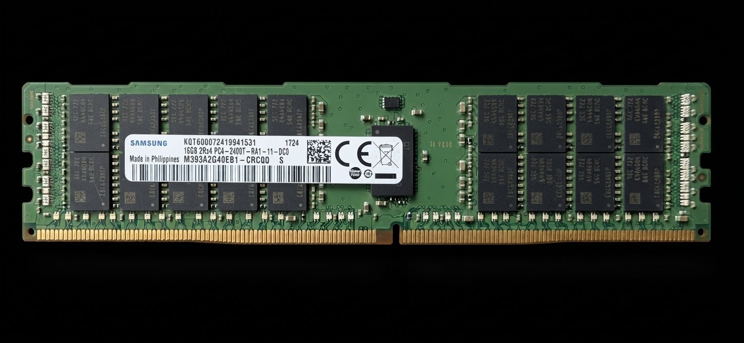 Samsung 16GB DDR4 2400MHz PC4-2400T 19200 ECC Server Memory RAM M393A2G40EB1