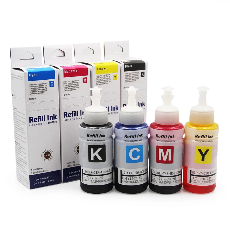4*70ML EP 664673 664 Dye Ink For L355 L101 L110 L120 L200 L201 L210 L220 L300