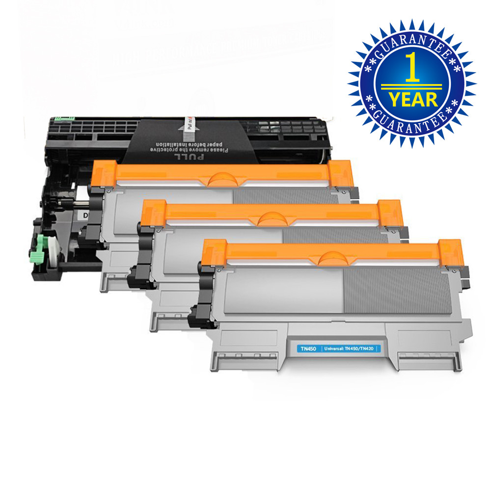 3PK TN450 Black Toner+1PK DR420 Drum Unit For Brother TN-450 HL-2270DW HL-2280DW
