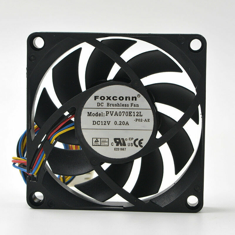 1 PCS FOXCONN 7015 PVA070E12L 12V 0.20A 7cm hydraulic PWM silent fan 4-pin