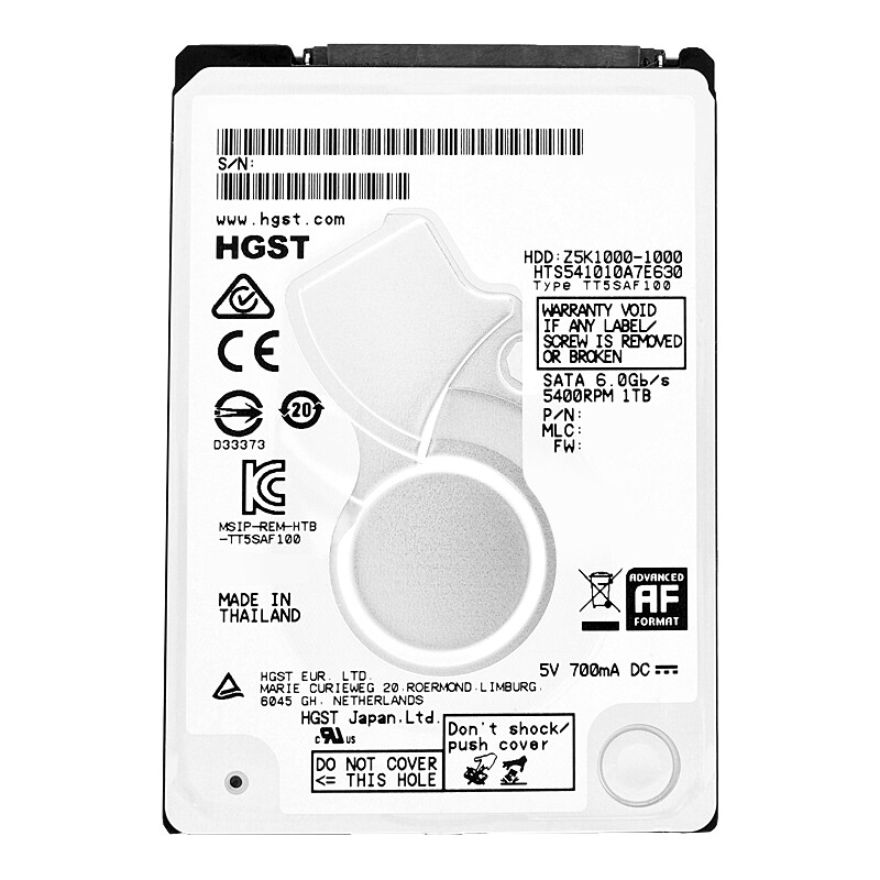 HGST 1Tb HTS541010A7E630 Sata III 32Mb Z5K1000 2.5" inch