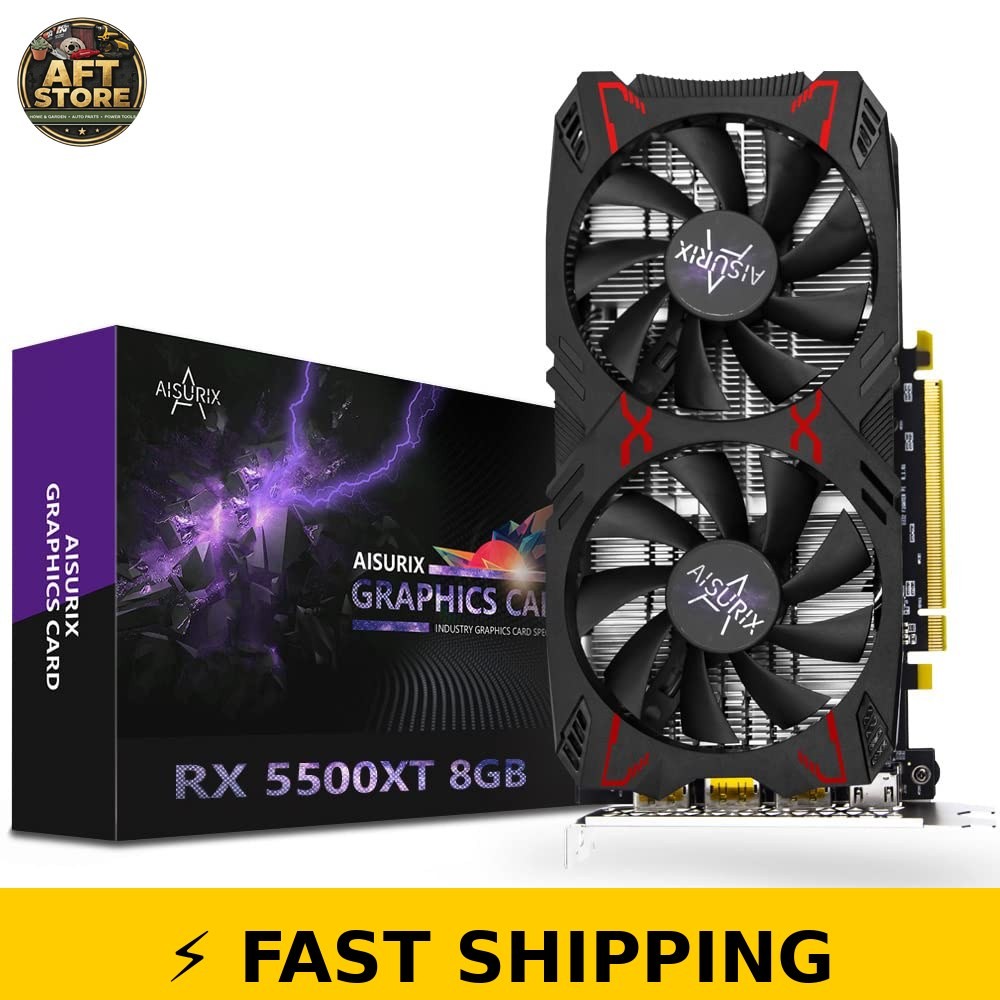 AISURIX RX 5500 XT 8GB GDDR6 Graphics Card - HDMI & 3X DisplayPort