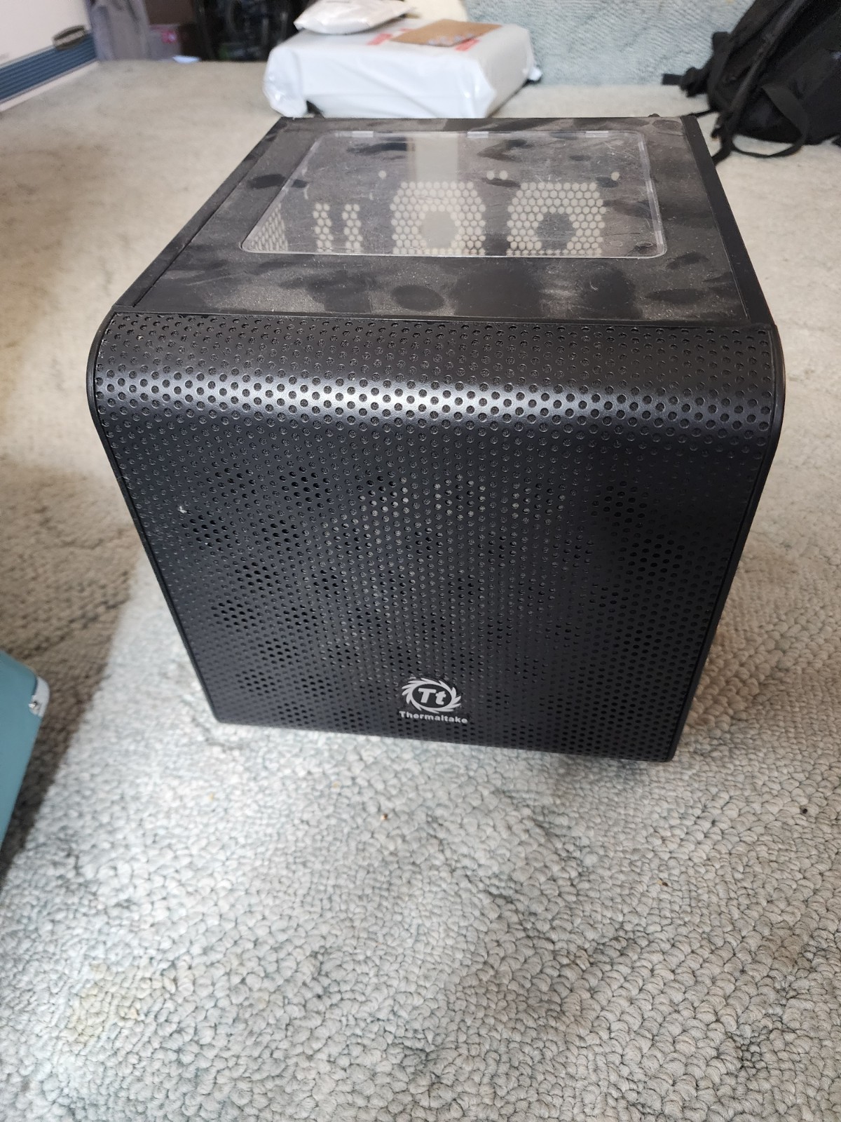 Thermaltake Core V1  SPCC Mini ITX Cube Computer Chassis - Black READ