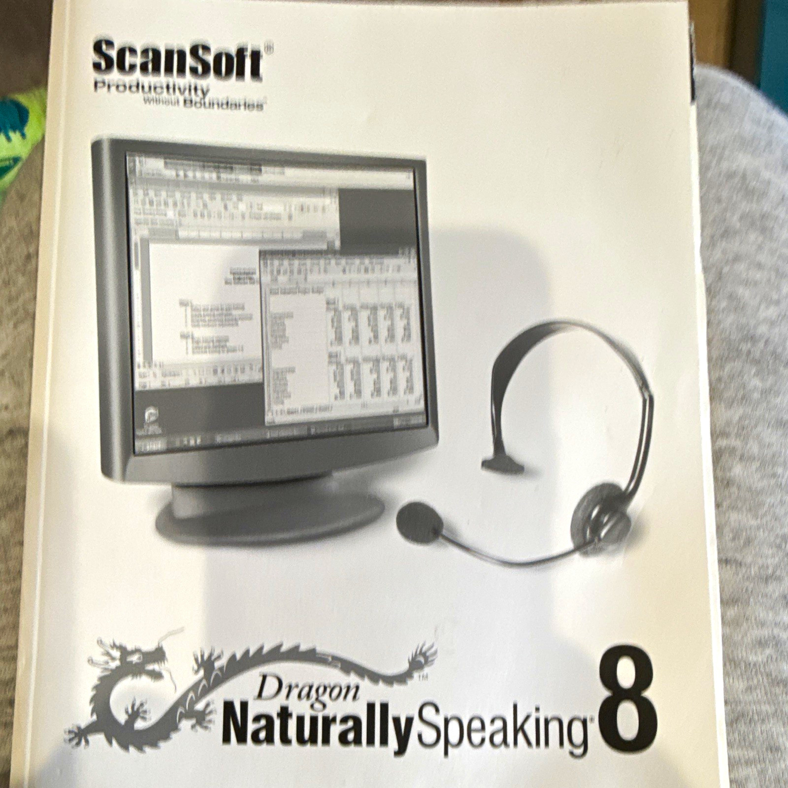 ScanSoft Dragon NaturallySpeaking 8 Standard Speech Recognition CD Windows