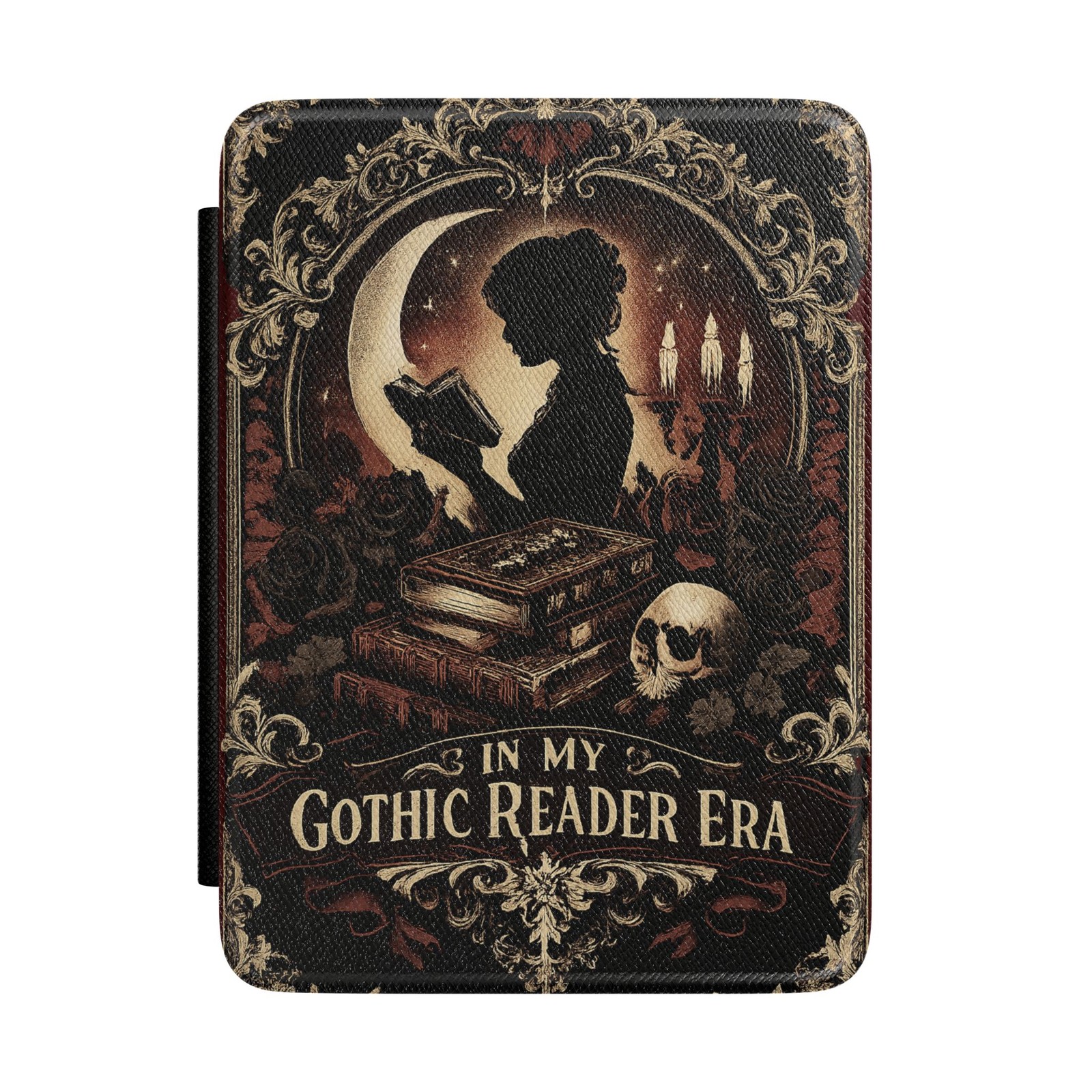 Gothic Reader Silhouette Kindle Case | Dark Victorian Booklover