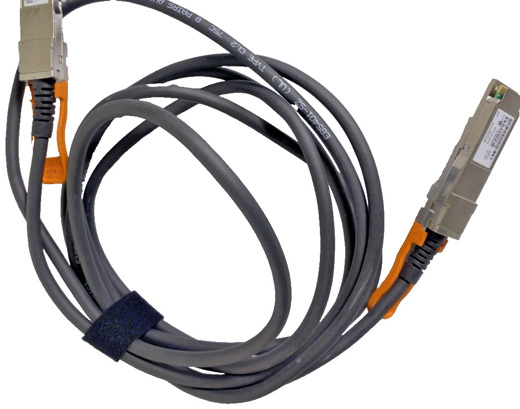 Lot of 5 Cisco QSFP-H40G-CU3M 40GbE QSFP+ DAC Cables 3 Meter 37-1317-03