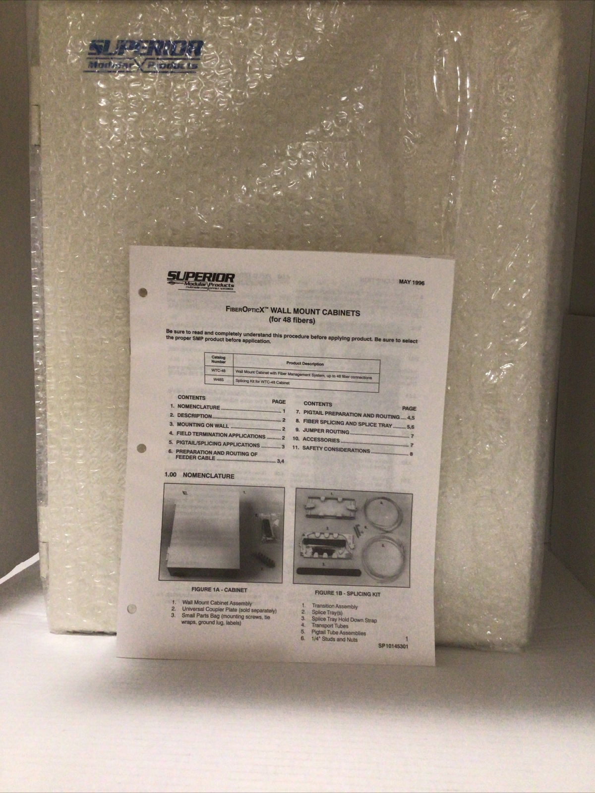 Superior Modular Products FiberOpticsX Wall Mount Cabinet (48 Fibers) WTC48A New