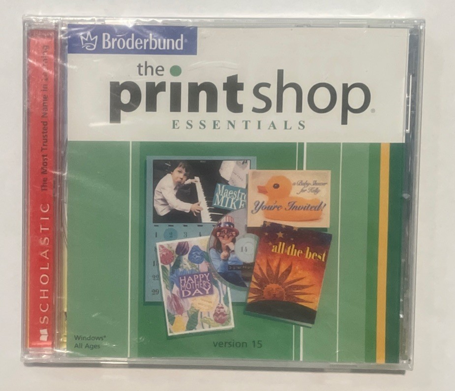 The Print Shop Essentials Version 15 - Broderbund - New & Sealed