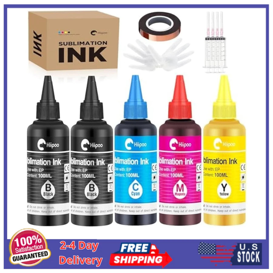 Hiipoo 500ml Sublimation Ink Refill for Epson EcoTank ET Series Inkjet Printers