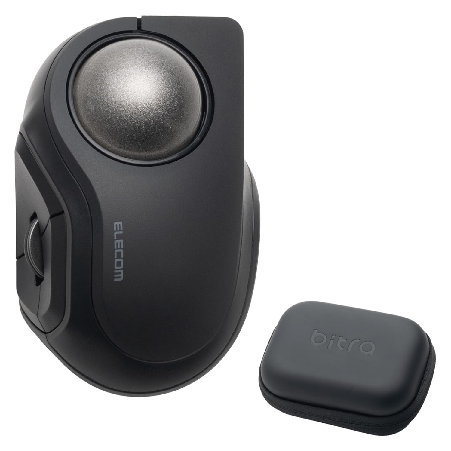 ELECOM bitra Trackball Mouse Bluetooth 2.4GHz Dual Mode M-MT2MRSABK w/ Case