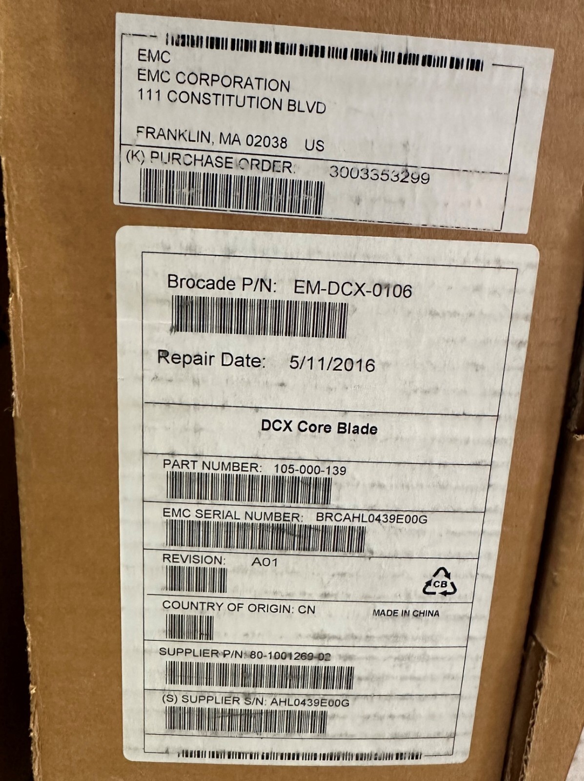 105-000-139 EMC Brocade CR8 DCX Core Routing Blade For ED-DCX-B NEW~