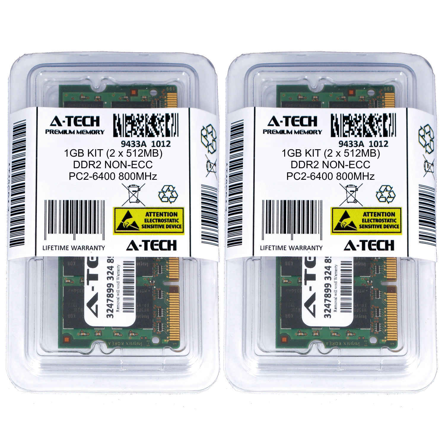 1GB 2 x 512MB DDR 2 Laptop Modules 6400 800 Notebook 200p 200-pin Memory Ram Lot