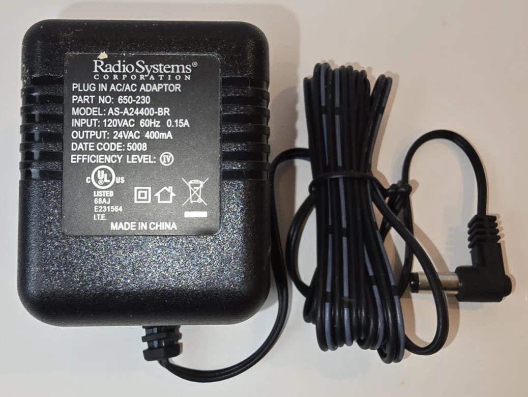 PetSafe Innotek 650-230 AS-A24400BR Radio Systems Wall AC Charger Power Adapter 