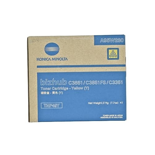 Original Konica Minolta TNP49Y Yellow Toner. New Sealed Box, We Ship Fast