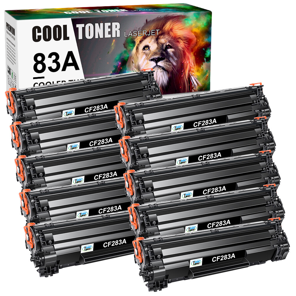 10 PK Black CF283A Toner For 83A HP LaserJet Pro MFP M127fw M127fn M225dn M225dw