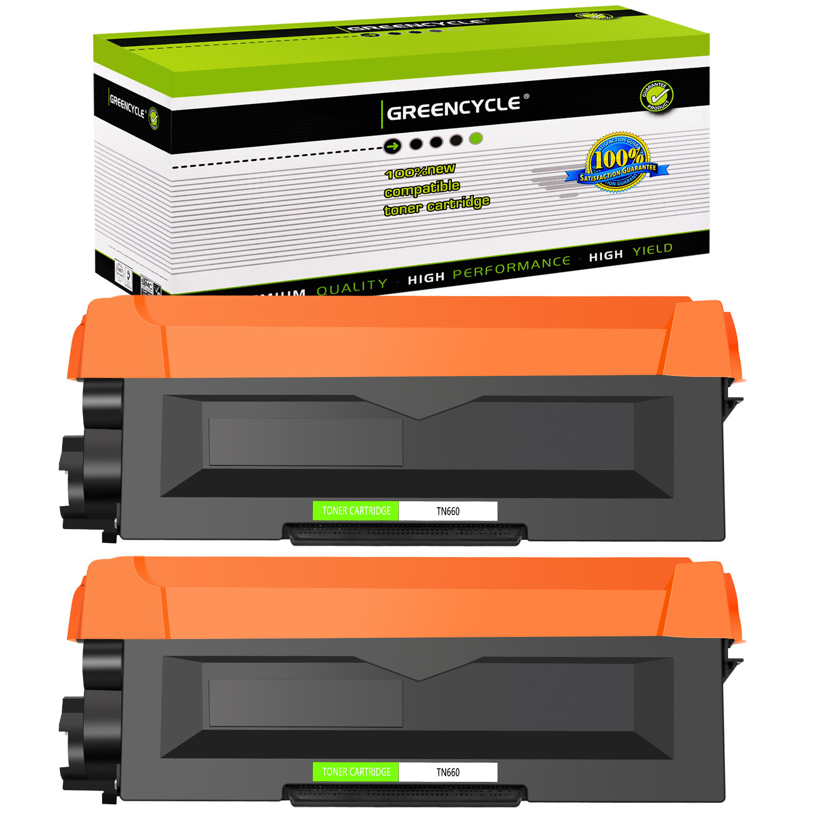 GREENCYCLE 2PK TN660 TN-660 Toner Fits for Brother HL-L2320D L2340DW HL-L2380DW