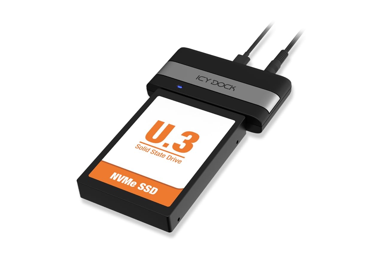 Icy Dock MB307U1VB EZ Adapter USB4 to U.2 U.3 NVMe Drive Adapter