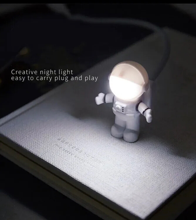Astronaut USB Night Light - Portable Laptop LED Desk Keyboard light Reading Lamp