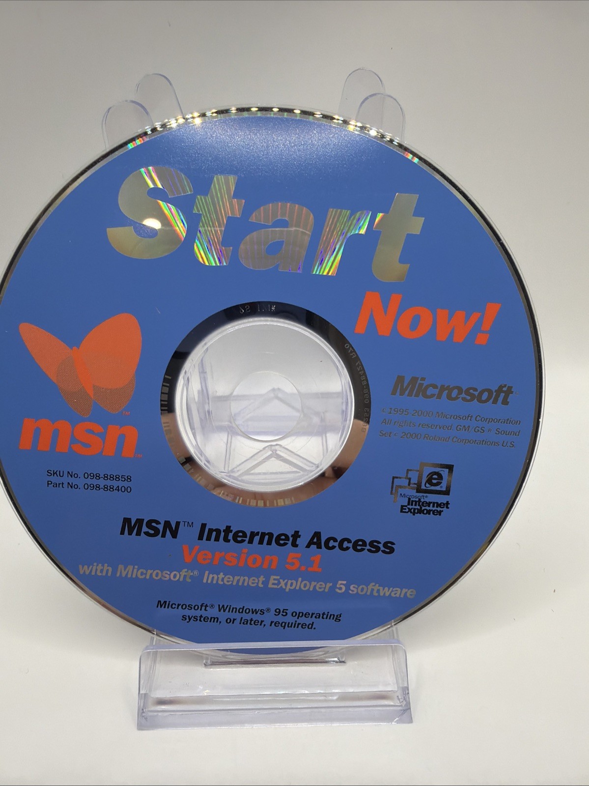 MSN Start Now MSN Internet Access Version 5.1 Microsoft Disc Only 